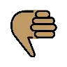 Thumbs Down: Medium Skin Tone Emoji 👎🏽 image - OpenMoji style