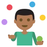 Person Juggling: Medium-Dark Skin Tone Emoji 🤹🏾 image - EmojiTwo style