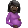 Pregnant Woman: Dark Skin Tone Emoji 🤰🏿 image - Apple style