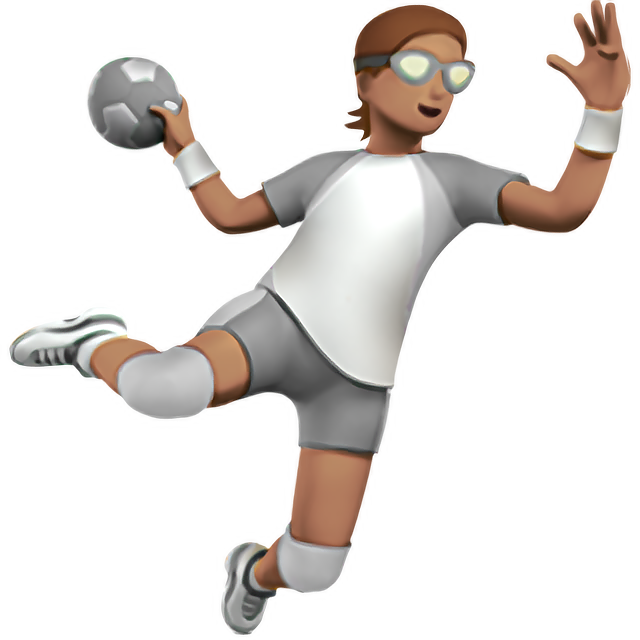 Person Playing Handball: Medium Skin Tone