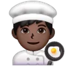 Man Cook: Dark Skin Tone Emoji 👨🏿‍🍳 image - Samsung style