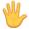 Main levée avec doigts écartés Emoji 🖐 image - Huawei Harmony OS style