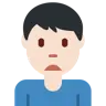 Man Frowning: Light Skin Tone Emoji 🙍🏻‍♂️ image - Twitter / X (Twemoji) style