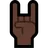 Sign Of The Horns: Dark Skin Tone