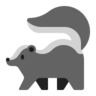 Skunk Emoji 🦨 image - Microsoft Classic 2D style