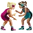 Women Wrestling: Medium-Light Skin Tone, Medium Skin Tone
