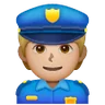 Police Officer: Medium-Light Skin Tone Emoji 👮🏼 image - Samsung style