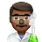 Man Scientist: Medium-Dark Skin Tone