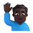Man Raising Hand: Dark Skin Tone