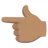 Backhand Index Pointing Left: Medium Skin Tone