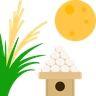 日本八月十五夜 Emoji 🎑 image - Skype style
