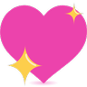 Cœur scintillant Emoji 💖 image - Skype style