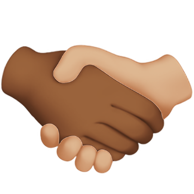 Handshake: Medium-Dark Skin Tone, Medium-Light Skin Tone
