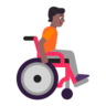Person In Manual Wheelchair Facing Right: Medium-Dark Skin Tone Emoji 🧑🏾‍🦽‍➡️ image - Microsoft Classic 2D style