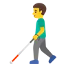 Man With White Cane Emoji 👨‍🦯 image - Google Noto Color style