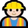 Construction Worker: Light Skin Tone Emoji 👷🏻 image - Microsoft Windows 10 Segoe UI Emoji style