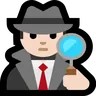 Detective: Light Skin Tone Emoji 🕵🏻 image - Microsoft Windows 10 Segoe UI Emoji style