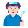Factory Worker: Light Skin Tone Emoji 🧑🏻‍🏭 image - Microsoft Classic 2D style