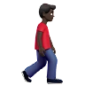 Man Walking Facing Right: Dark Skin Tone Emoji 🚶🏿‍♂️‍➡️ image - Apple style