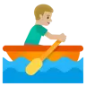 Man Rowing Boat: Medium-Light Skin Tone Emoji 🚣🏼‍♂️ image - Google Noto Color style