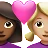 Couple With Heart: Woman, Woman, Medium-Dark Skin Tone, Medium-Light Skin Tone