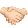 Handshake: Light Skin Tone Emoji 🤝🏻 image - Apple style
