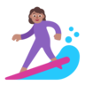Woman Surfing: Medium Skin Tone Emoji 🏄🏽‍♀️ image - Microsoft Classic 2D style