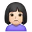 Woman Frowning: Light Skin Tone