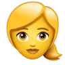 Woman: Blond Hair Emoji 👱‍♀️ image - WhatsApp style
