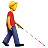 Man With White Cane Facing Right