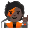 Singer: Dark Skin Tone Emoji 🧑🏿‍🎤 image - Google Noto Color style