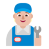 Mechanic: Medium-Light Skin Tone Emoji 🧑🏼‍🔧 image - Microsoft Classic 2D style