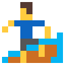 Man Surfing Emoji 🏄‍♂️ image - SerenityOS style