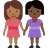 Women Holding Hands: Medium-Dark Skin Tone, Dark Skin Tone