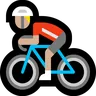 Person Biking: Medium-Light Skin Tone Emoji 🚴🏼 image - Microsoft Windows 10 Segoe UI Emoji style