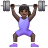 Woman Lifting Weights: Dark Skin Tone Emoji 🏋🏿‍♀️ image - Samsung style