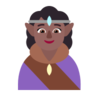 Woman Elf: Medium-Dark Skin Tone Emoji 🧝🏾‍♀️ image - Microsoft Classic 2D style