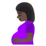 Pregnant Woman: Dark Skin Tone Emoji 🤰🏿 image - Google Noto Color style