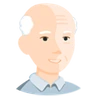 Old Man: Light Skin Tone Emoji 👴🏻 image - Facebook Messenger (2016) style