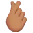 Hand With Index Finger And Thumb Crossed: Medium Skin Tone