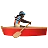 Woman Rowing Boat: Dark Skin Tone