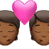 Kiss: Medium-Dark Skin Tone Emoji 💏🏾 image - Apple style