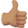 Thumbs Up: Medium Skin Tone Emoji 👍🏽 image - Apple style