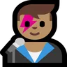 Man Singer: Medium Skin Tone Emoji 👨🏽‍🎤 image - Microsoft Windows 10 Segoe UI Emoji style