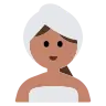 Woman In Steamy Room: Medium Skin Tone Emoji 🧖🏽‍♀️ image - Tossface style