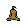 Woman In Lotus Position: Medium-Dark Skin Tone Emoji 🧘🏾‍♀️ image - OpenMoji style