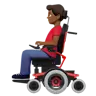 Man In Motorized Wheelchair: Medium-Dark Skin Tone Emoji 👨🏾‍🦼 image - Apple style