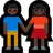 Woman And Man Holding Hands: Dark Skin Tone