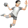 Person Playing Handball: Light Skin Tone Emoji 🤾🏻 image - Apple style