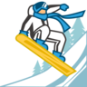 Snowboarder: Medium-Light Skin Tone Emoji 🏂🏼 image - Emojidex style